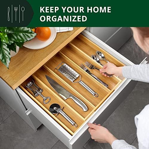 ROYAL CRAFT WOOD Luxury Bamboo Kitchen Drawer Organizer