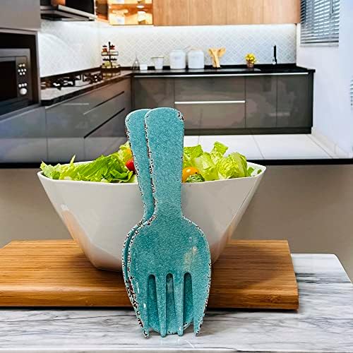 UPware Crackle Melamine Salad Servers, Serving Utensil Set, Includes Serving