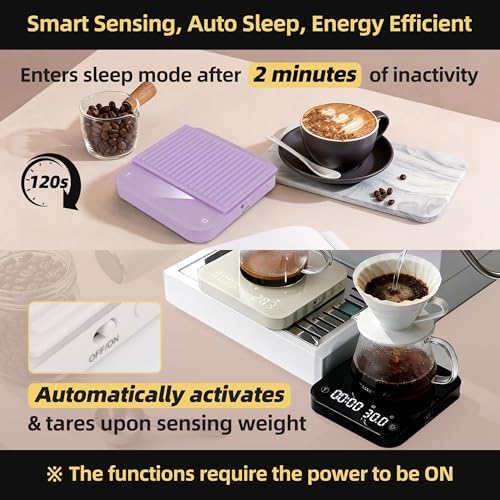 ShanSon Mini Coffee Scale with Timer, 0.1g High Precision Espresso Scale