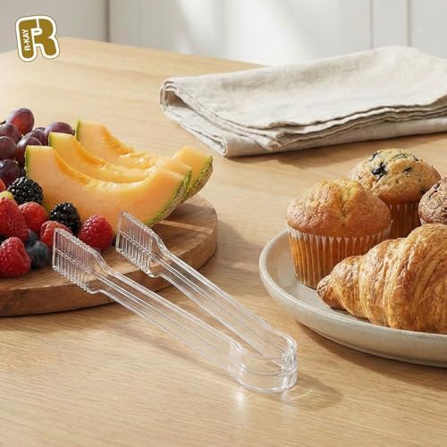 12 Pack Clear Small Serving Tongs