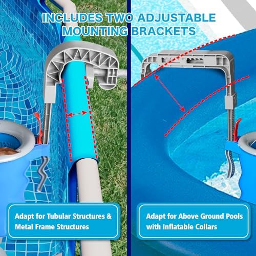 Above Ground Pool Skimmer with 5 Skimmer Socks, Wall Mount Surface Skimmer with