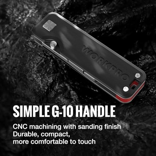 WORKPRO Premium Titanium Utility Knife, CNC Unibody, Lightweight G-10Handle