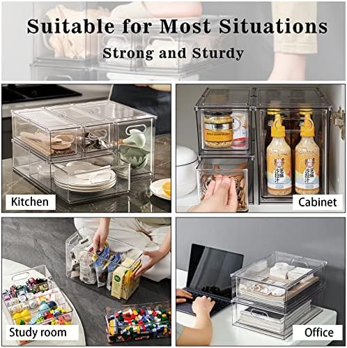 MANO Fridge Drawer Pull Out Stackable Bins