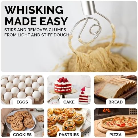 Zulay Kitchen 13-Inch Danish Dough Whisk