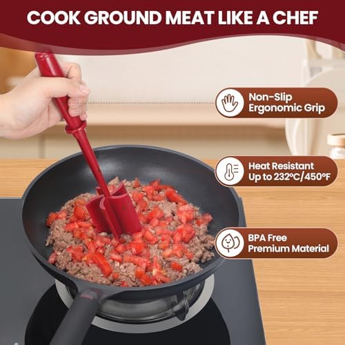 CUNSENR Meat Chopper, Ground Beef Masher, Hamburger Smasher Tool