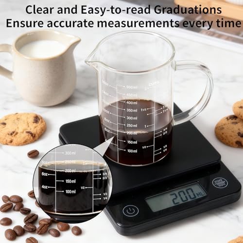 77L 2 Cup Glass Measuring Cup, High Borosilicate Glass Measuring Cup