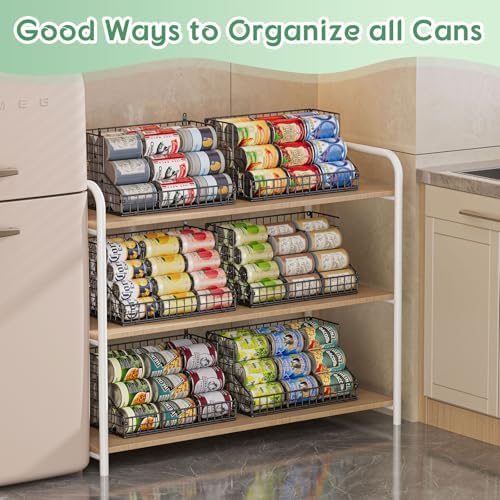 4 Pack Stackable Can Rack Organizer