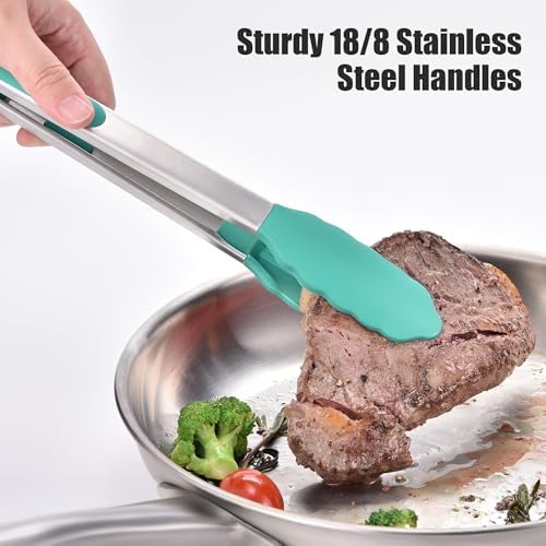 Doosu Kitchen Tongs with Silicone Tips