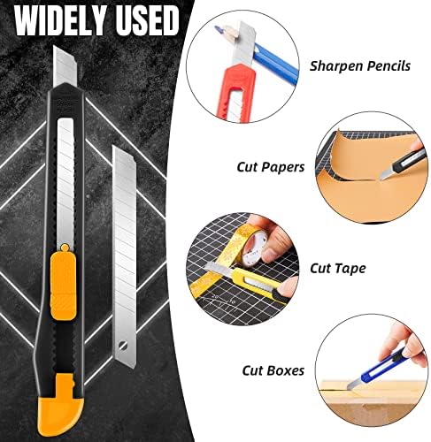 42 Pack Box Cutter Retractable, 9mm Razor Knife, Utility Knife