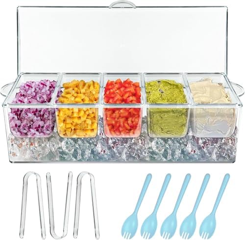 INNOVATIVE LIFE Modern Minimalist Clear Condiment Server