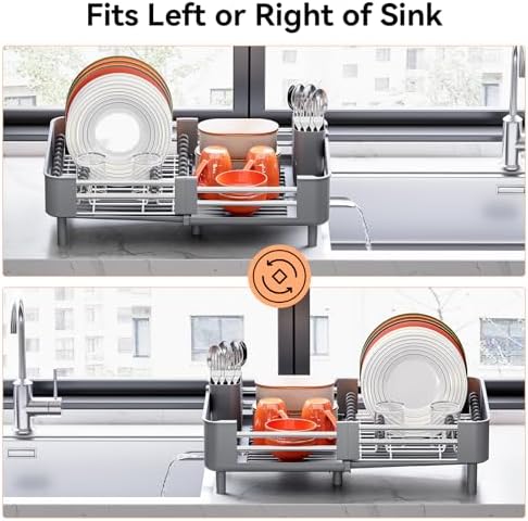 Urackify Extendable Stainless Dish Drying Rack