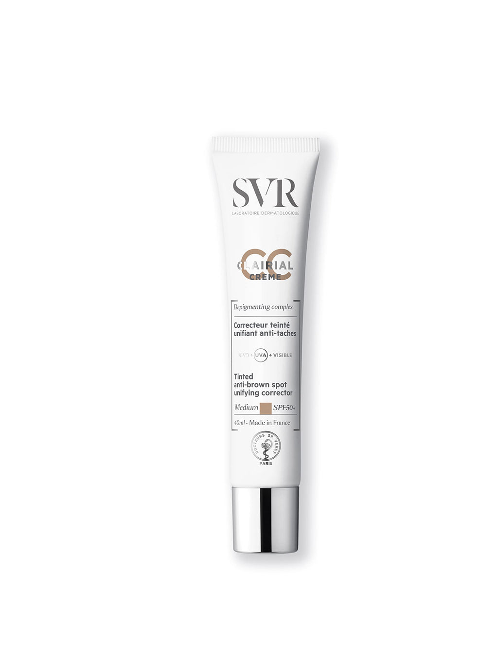 SVR Clairial CC Cream SPF50+ Medium - Broad-Spectrum Sun Protection & Coverage