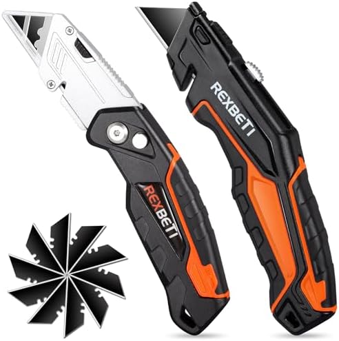 REXBETI Box Cutter 2-Pack, Utility Knife
