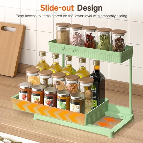 Sevenblue 3-Pack 2-Tier L-Shaped Under Sink Organizers