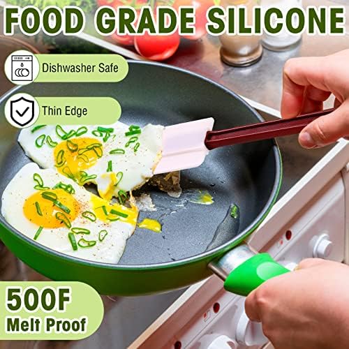 Lounsweer 2 Pcs Heat Resistant Silicone Spatula 10 Inch