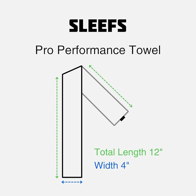 SLEEFS Faith Cross White Thin Football Towel