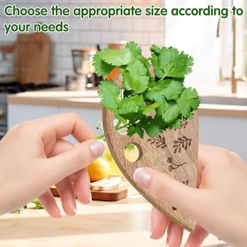 Wooden Leaf-Shaped Vegetable Separator, Pottery Herb Stripper Tool Supplies