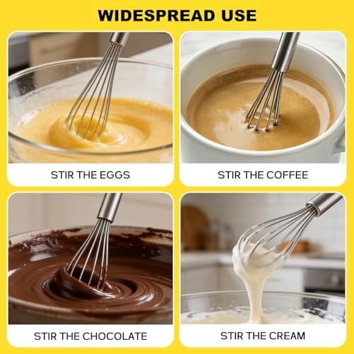 NileHome Mini Whisks Stainless Steel Whisk Set 9" 11"-Kitchen Small Wisk