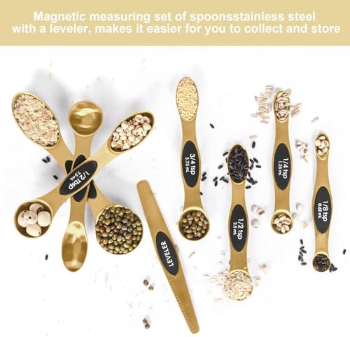 Magnetic Measuring Spoons Set Stainless Steel