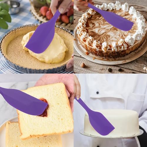 Silicone Spatulas Set, Rubber Spoon Spatula Heat Resistant Spoonula One Piece