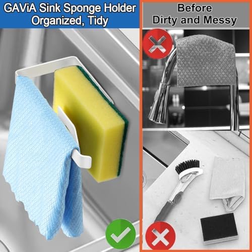 GAViA Sponge Holder for Kitchen Sink, Sink Caddy, Wall Hanging or in-Sink