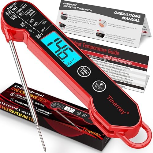 Professional Digital Meat Thermometer Instant Read Waterproof – Folding Probe