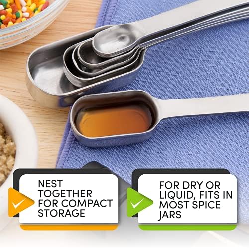 Spring Chef Nesting Stainless Steel Measuring Spoons Set of 7