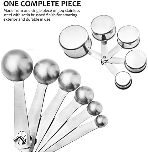 Accmor 11 Piece Stainless Steel Measuring Spoons Cups Set, Premium Stackable