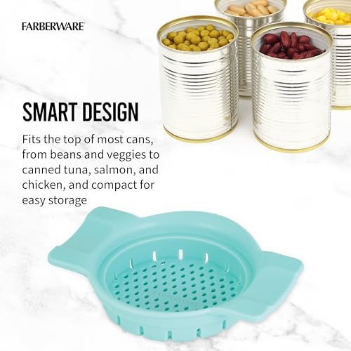 Farberware Classic Can Strainer and Colander, Aqua Sky