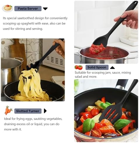 TeamFar Silicone Cooking Utensils