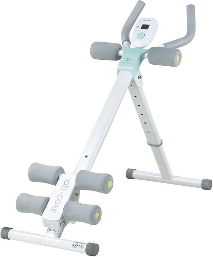 leikefitness Height Adjustable Ab Trainer Abdominal Whole Body Workout Machine Waist Cruncher Core Toner, Leg, Thighs, Buttocks Shaper with LCD Monitor AB9300