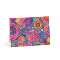 Bespattered Facade Colorful Circles Greeting Cards | Sets of 1, 10, 30, or 50
