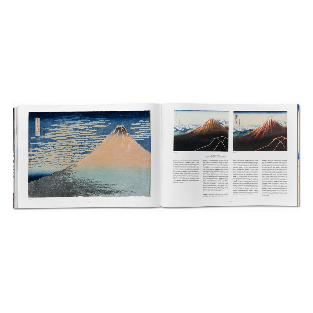 Hokusai. Thirty-six Views of Mount Fuji (German, French, English)