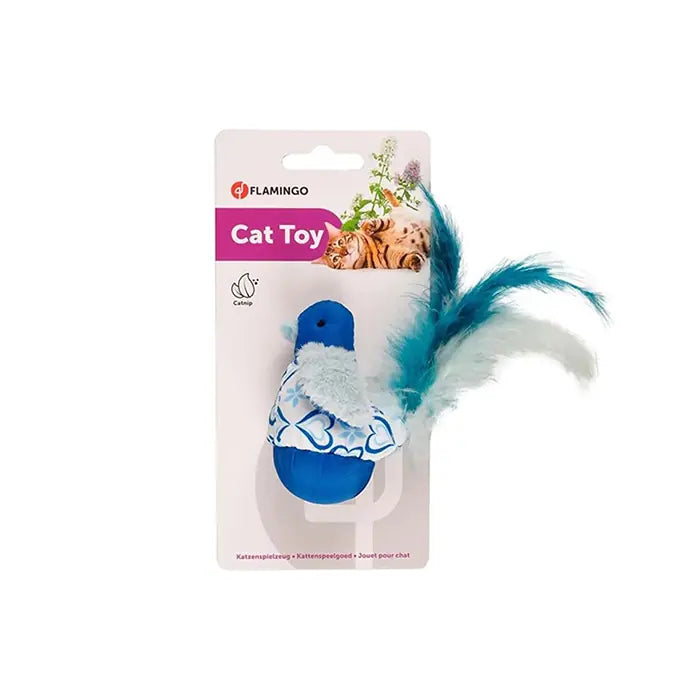Flamingo Feathered Ice Bird Cat Toy with Catnip 10cm