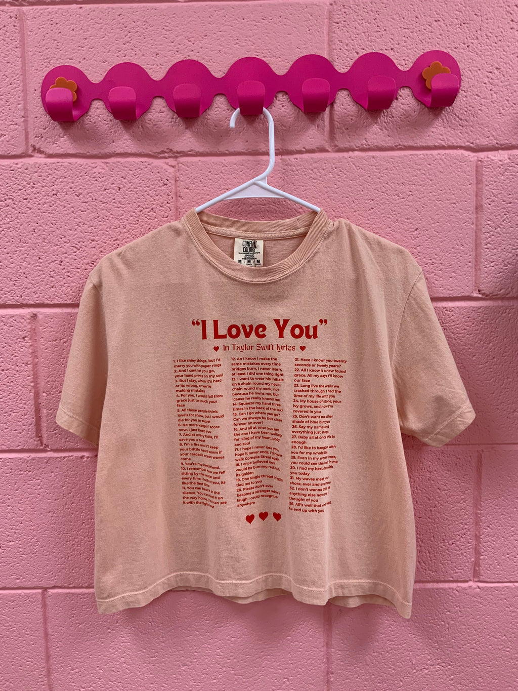 "I Love You" Lyrics Shirt