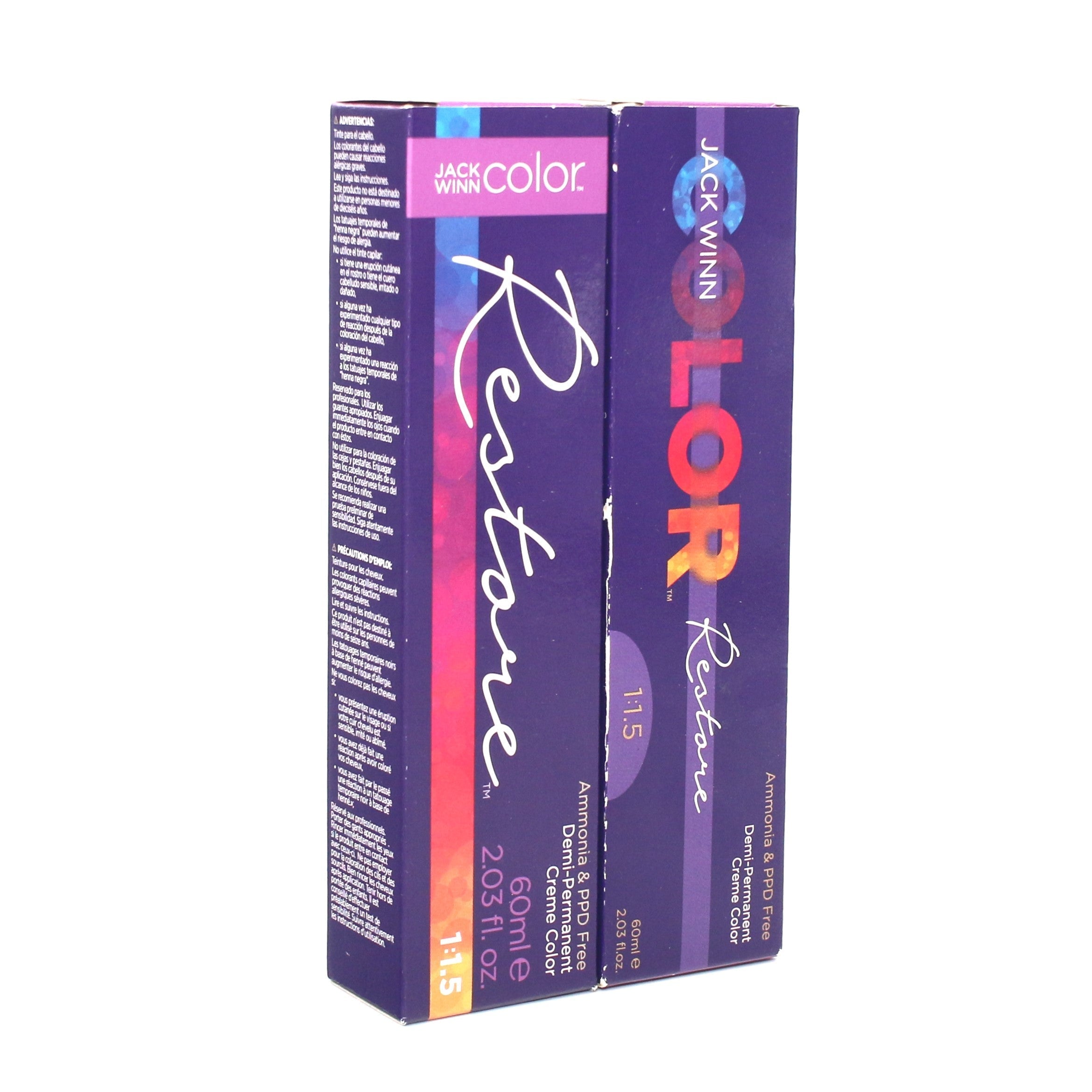 Jack Winn Color Restore Demi-Permanent Cream Color 10.2 (10V), 2.03 oz