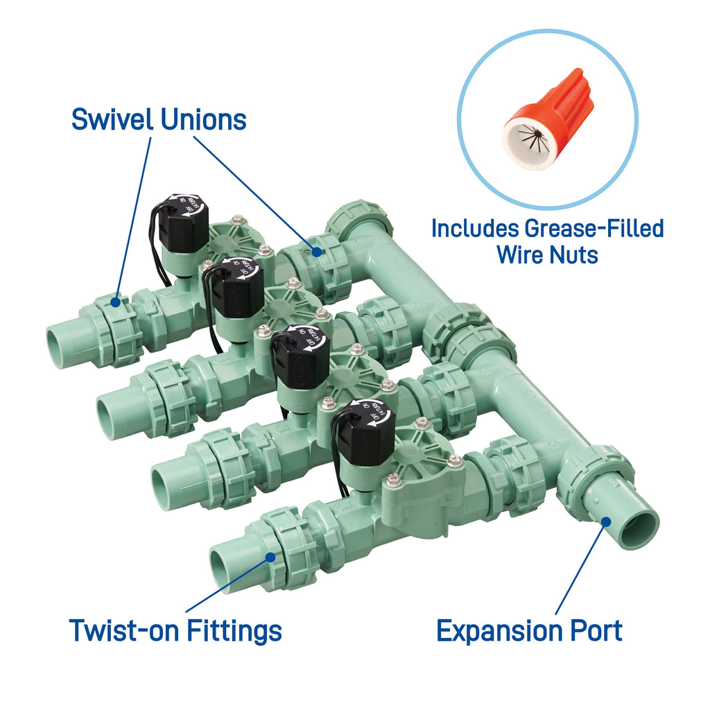 3-Valve Preassembled Manifold with PVC Adapters 57253