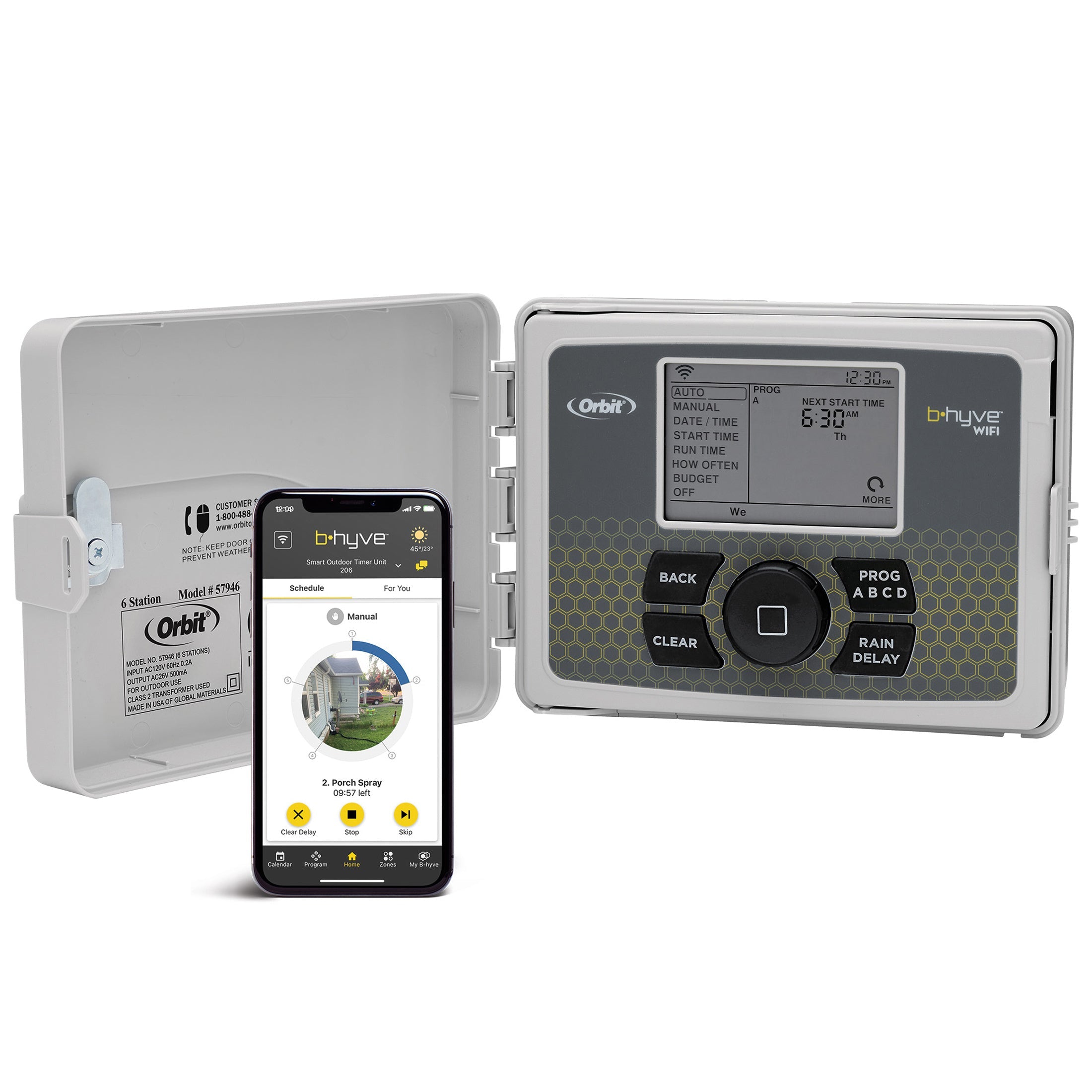 B-hyve Smart 6-Zone Indoor/Outdoor Sprinkler Controller Wi-Fi & Bluetooth | 57946