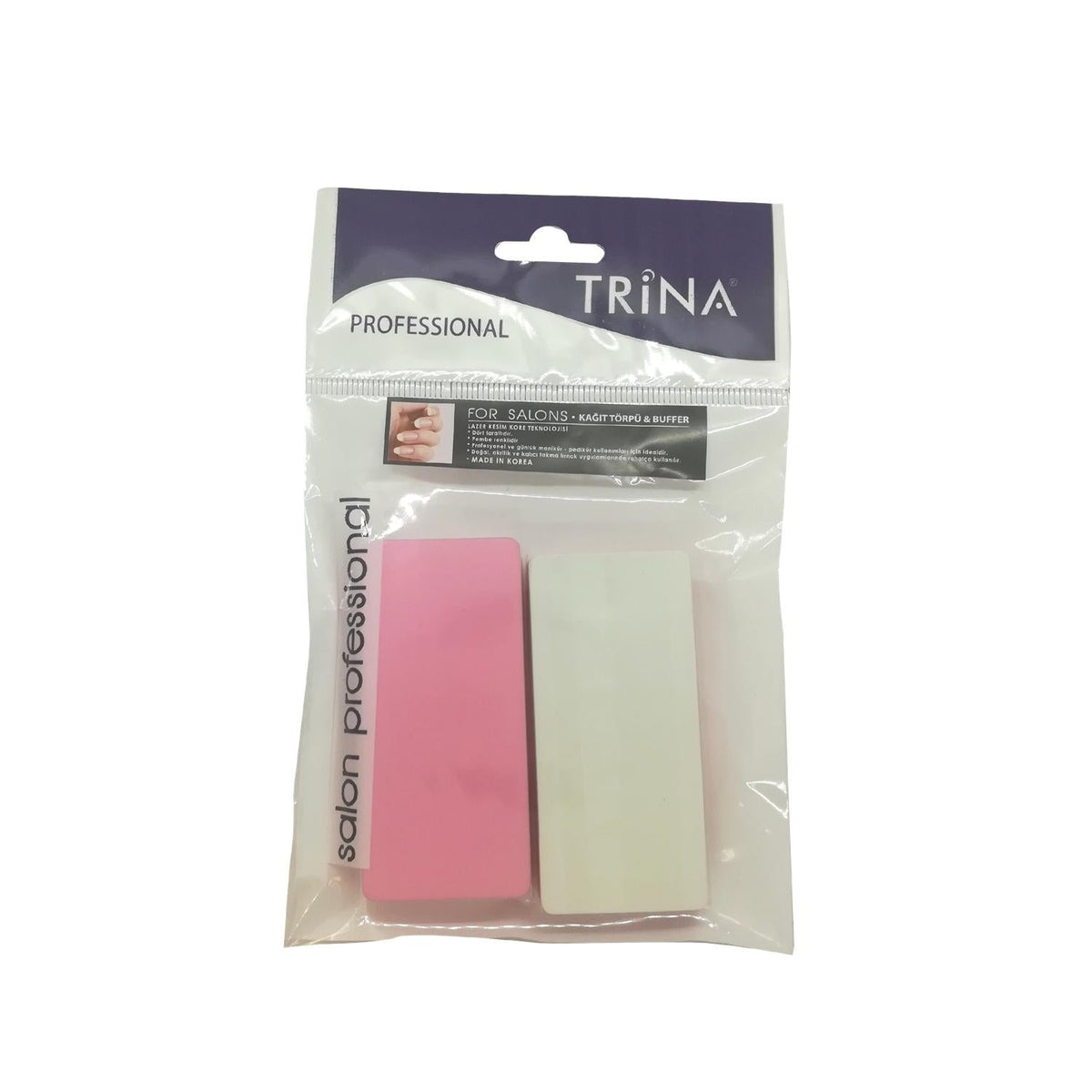 Trina Nail Buffer 2-Piece Set - Professional Nail Care & Grooming Solution for DIY Shaping & Smoothing
