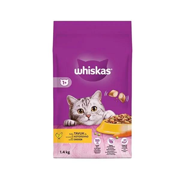 Whiskas Chicken Flavor Dry Cat Food - Complete & Balanced Nutrition for Urinary Health, Healthy Skin & Coat, Natural Ingredients, 3.09 lbs