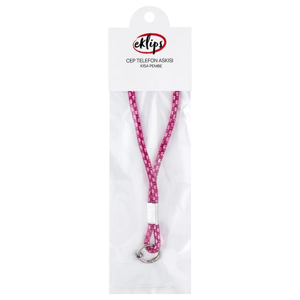 Eklips Pink Short Phone Strap for Secure Grip 1 Count
