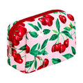 Eklips Cherry Quilted Makeup Bag for Travel and Storage