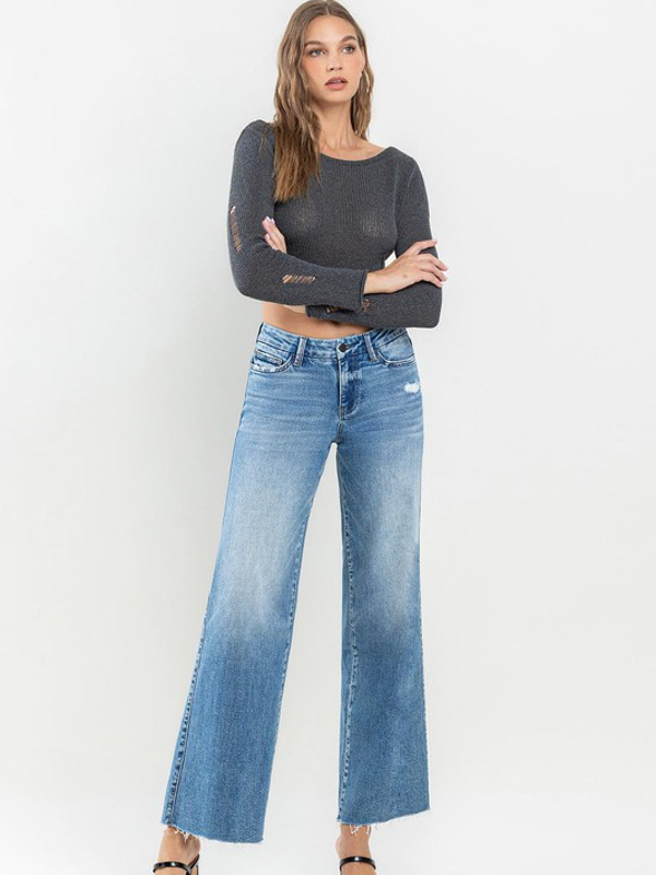 Savannah Mid Rise Wide Leg