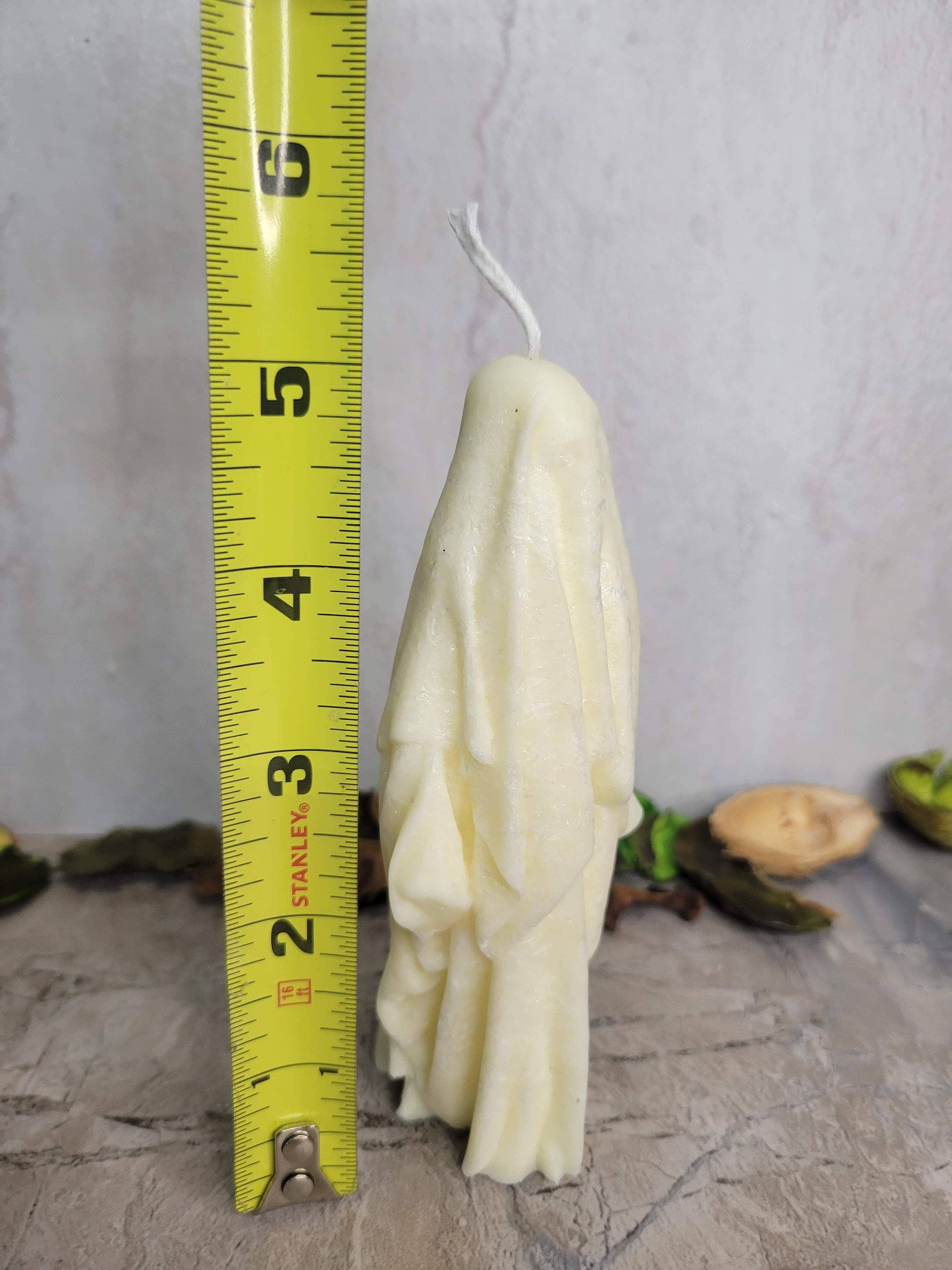 Ghost Handmade Candle , Palm wax Candle , Halloween Candle , white Ghost candle: Purple
