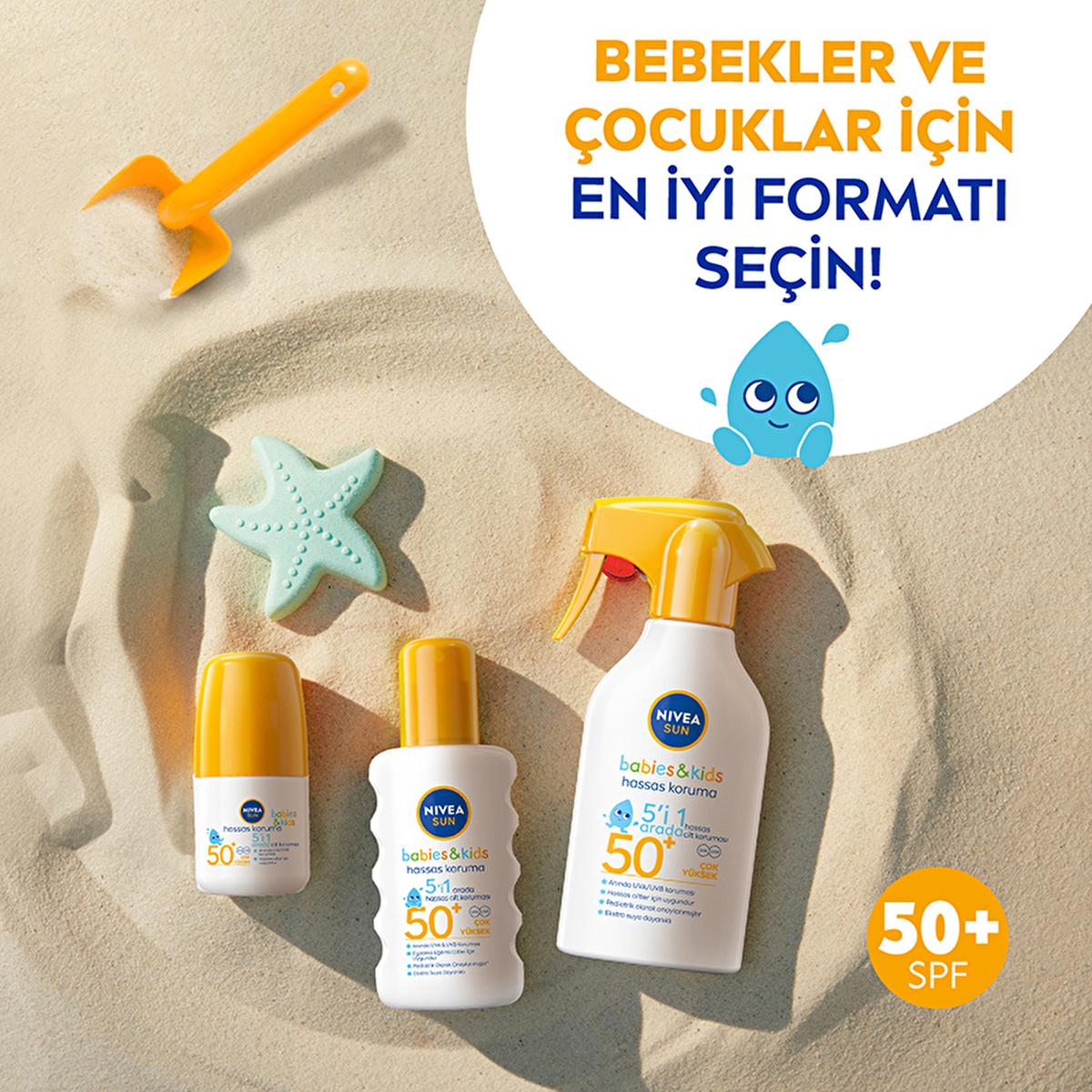 Nivea Baby & Child Sunscreen SPF 50 - UVA/UVB Protection, Water Resistant Sun Protection for Sensitive Skin, Sun Spray, 270 ml