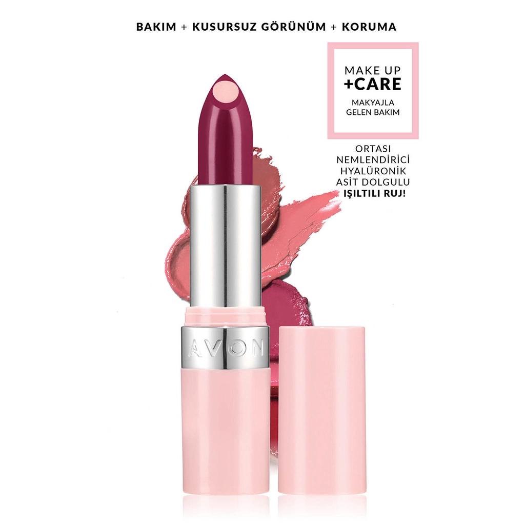 Avon Make Up +Care Hydramatic Shine Lipstick Burgundy 3.6g