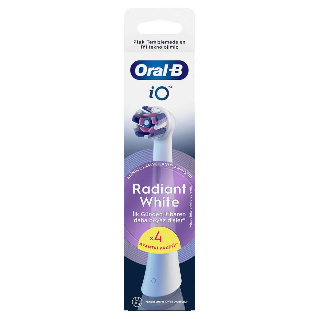 Oral-B iO Radiant White Replacement Brush Heads 4-Pack