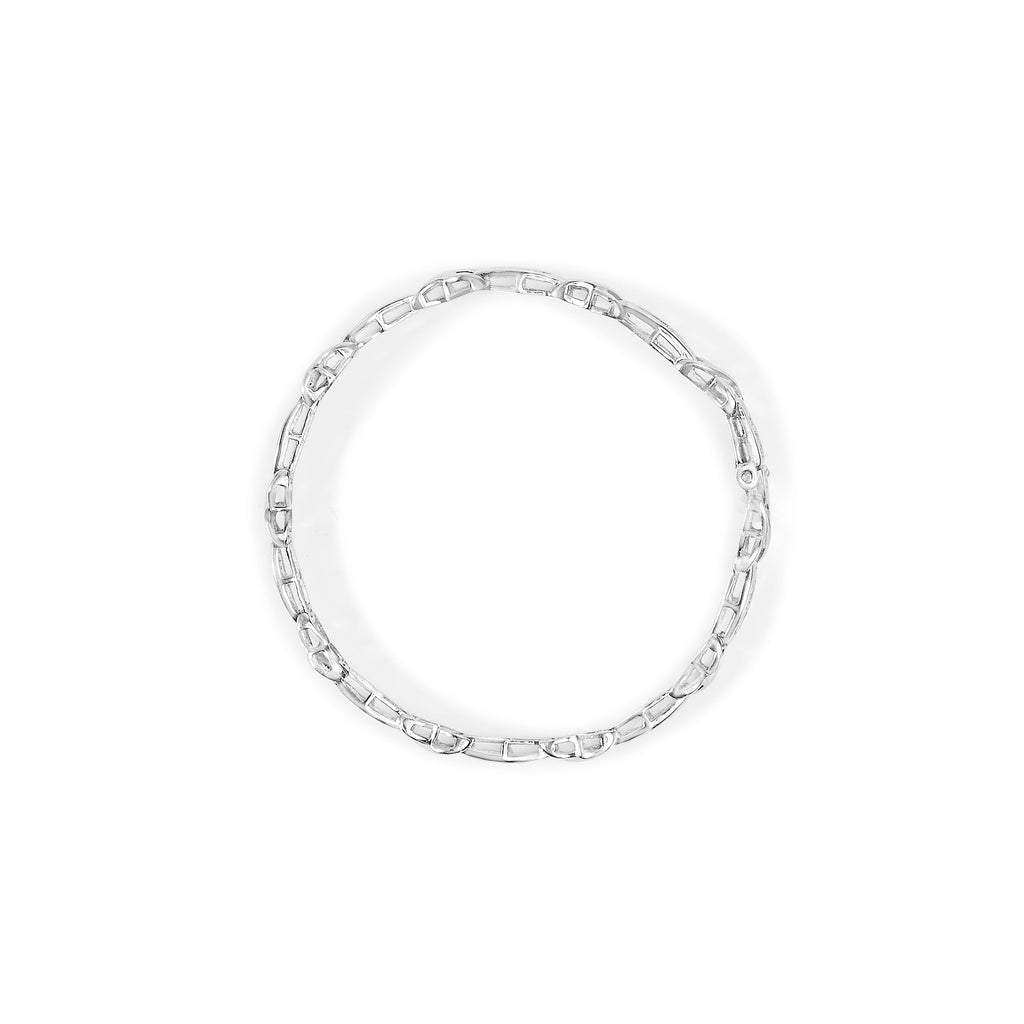 14K White Gold 1.0 Cttw Invisible-Set Princess Diamond Tennis Bracelet (H-I Color, SI1-SI2 Clarity) - 7"
