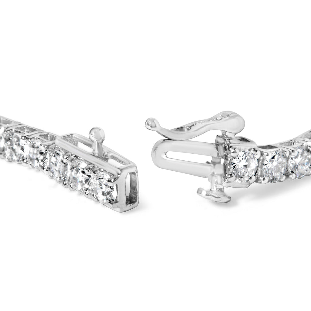 10K White Gold 5.00 Cttw Natural Diamond Tennis Bracelet