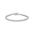 10K White Gold 6.00 Cttw Classic Natural Diamond Tennis Bracelet